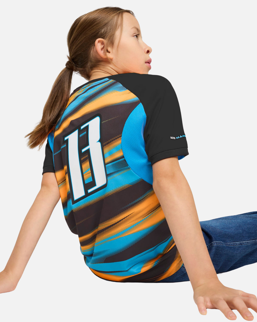Maillot OM Faster 2024/2025 Junior - Orange/Bleu/Noir