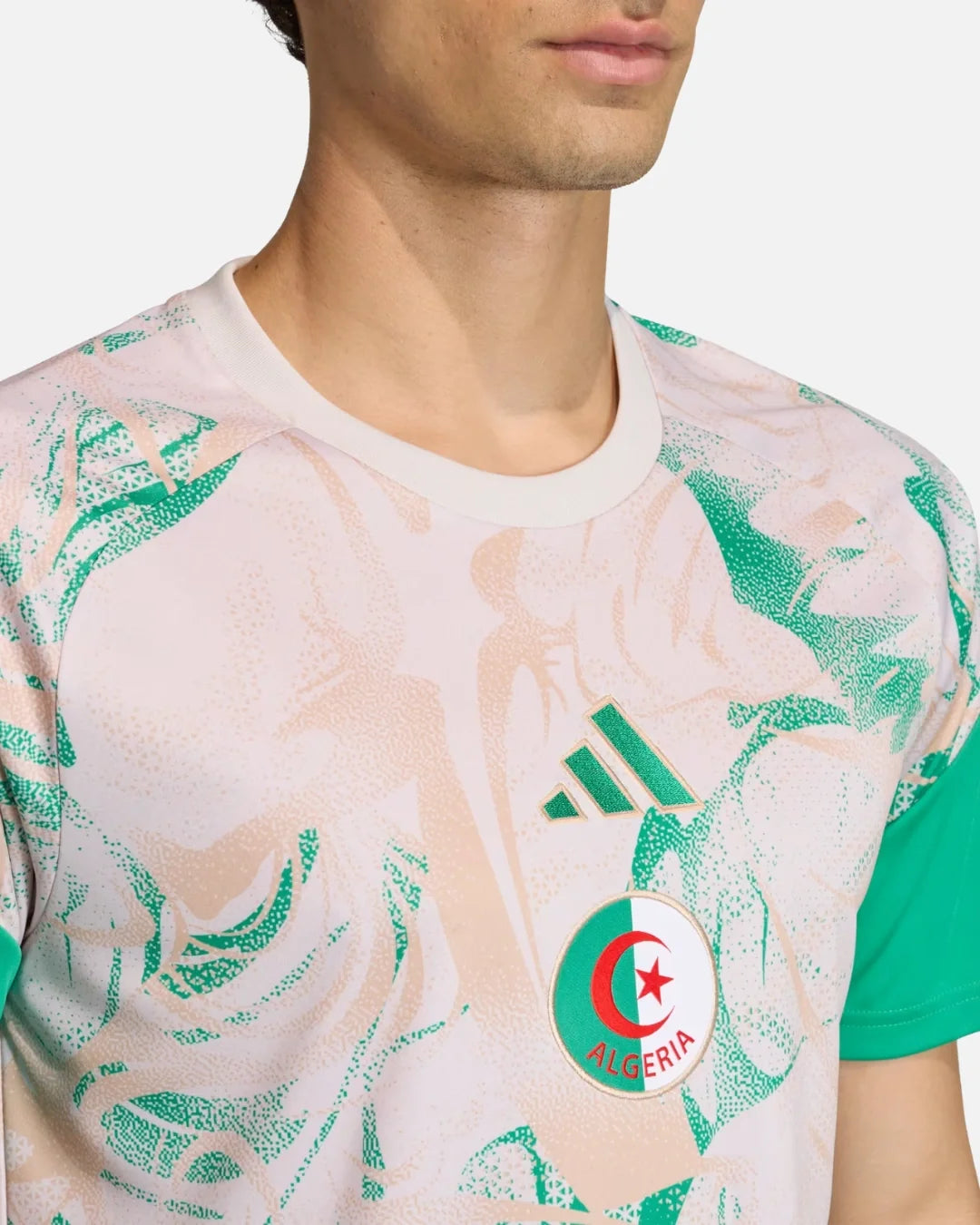Maillot Pré-match Extérieur Algérie 2026 - Beige/Vert