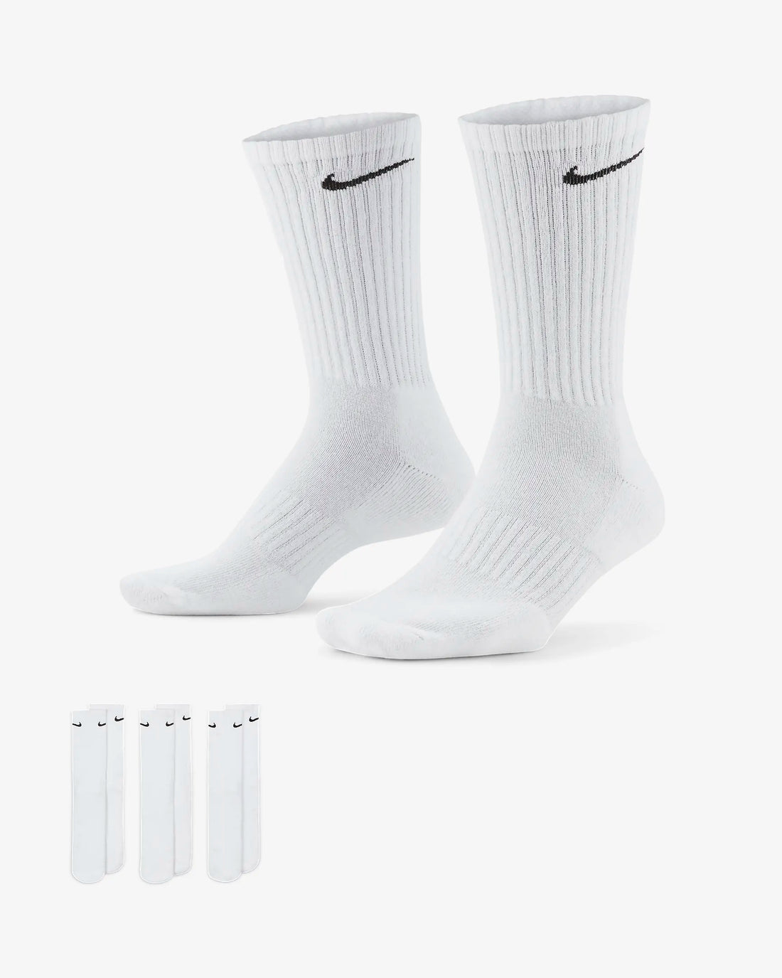 Pack 3 Paires de Chaussettes Hautes Nike - Blanc