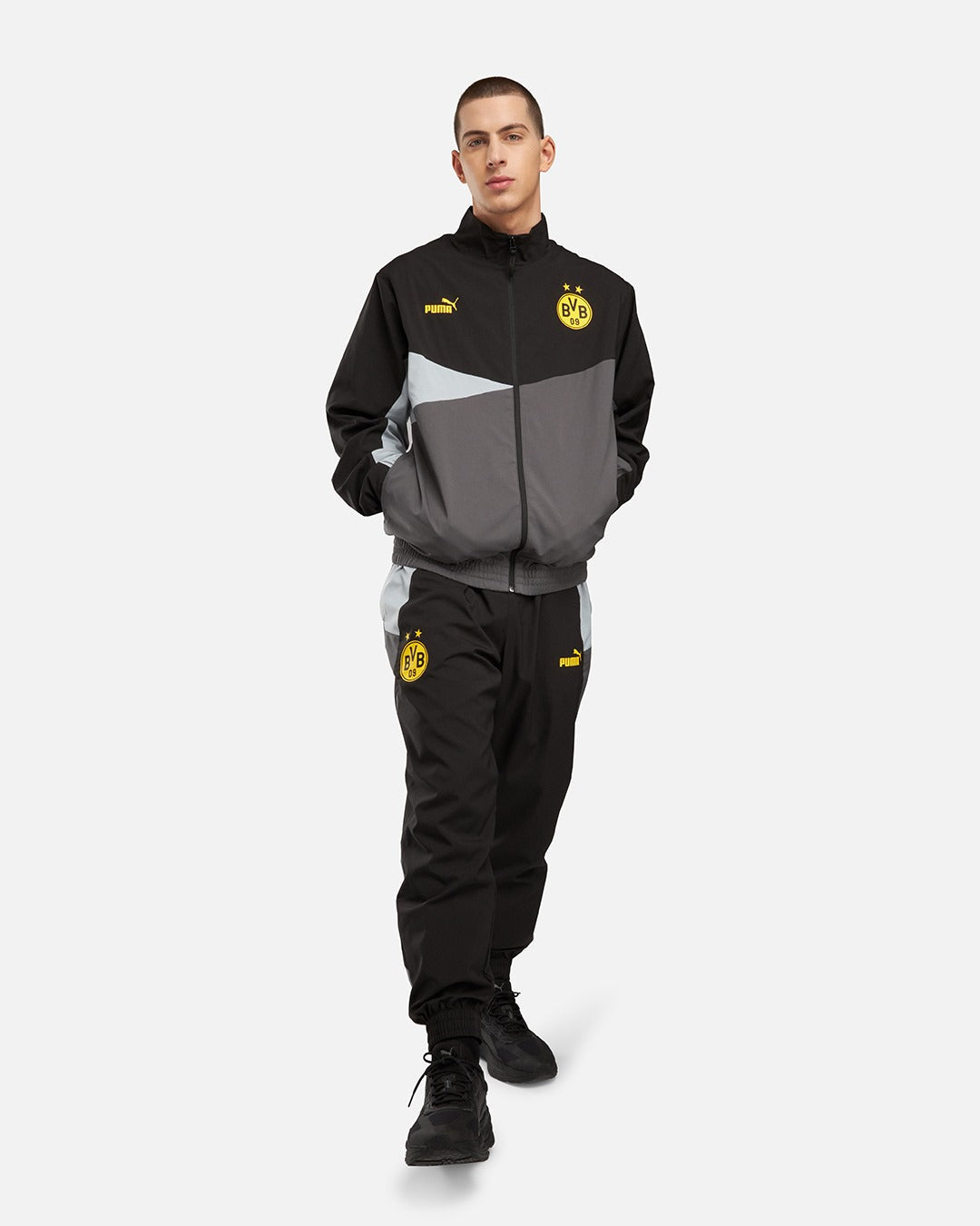Pantalon de survêtement Dortmund - Noir/Gris/Blanc