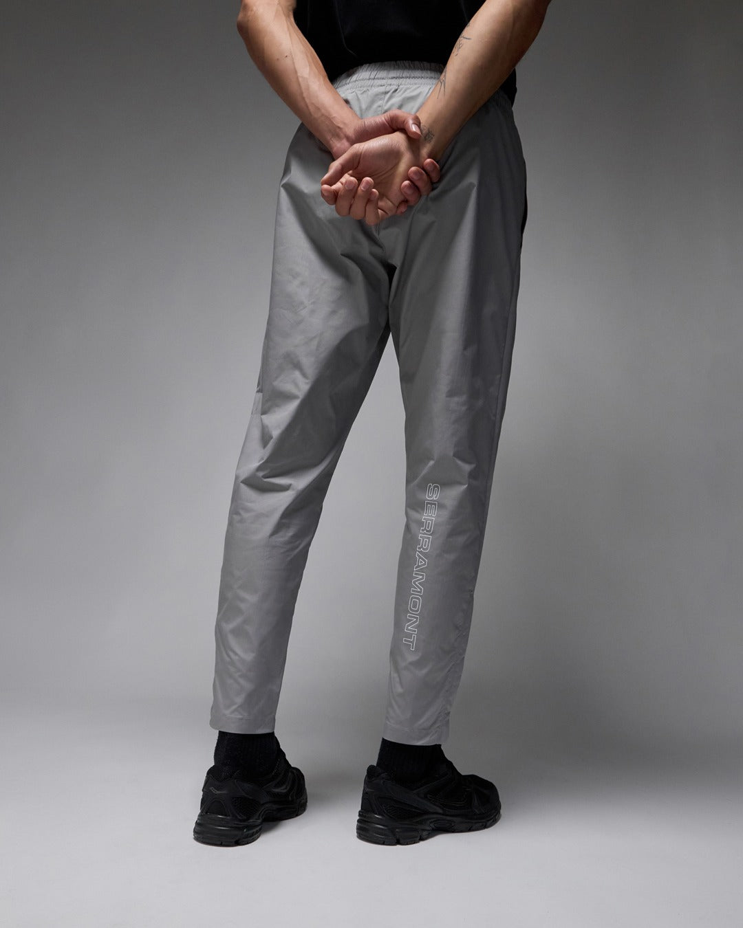 Pantalon de survêtement Running Serramont Thermodrive - Gris/Blanc/Noir