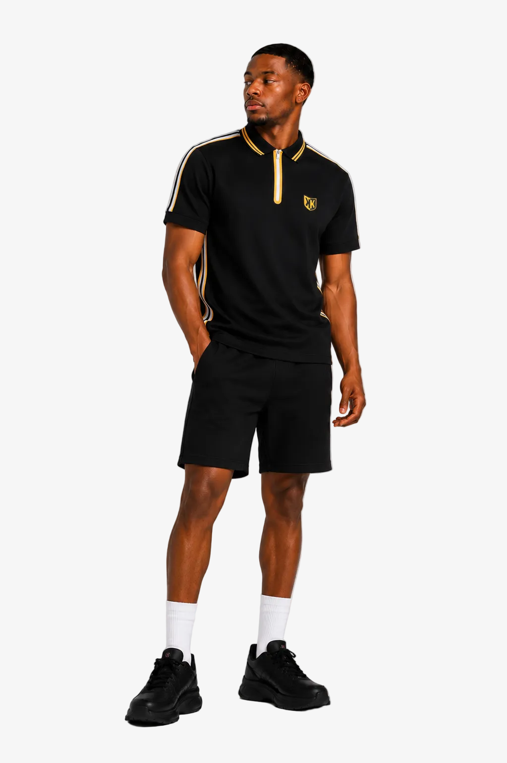 Polo FK Teams - Noir/Blanc/Jaune