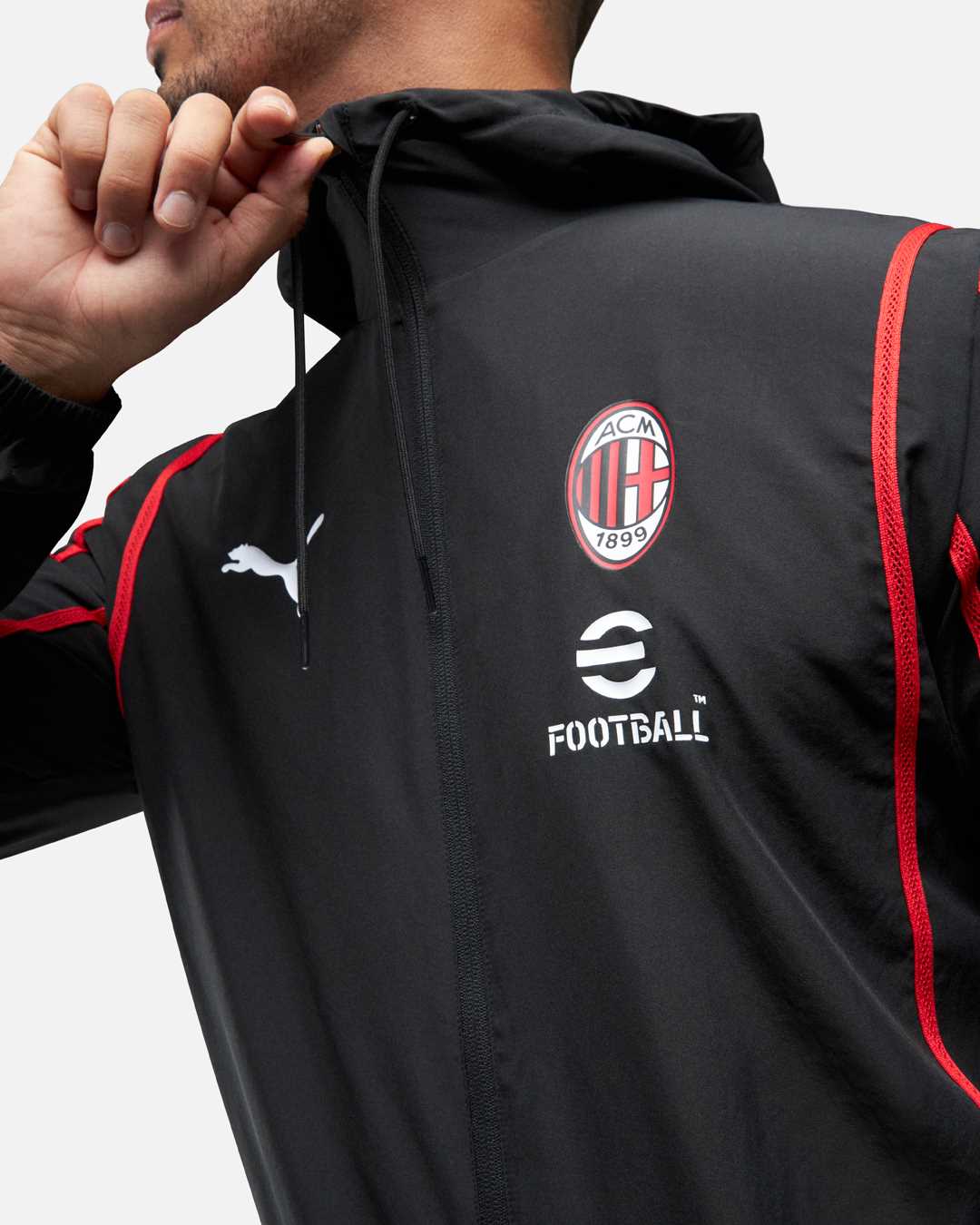 Veste de survêtement AC Milan 2024/2025 - Rouge/Noir