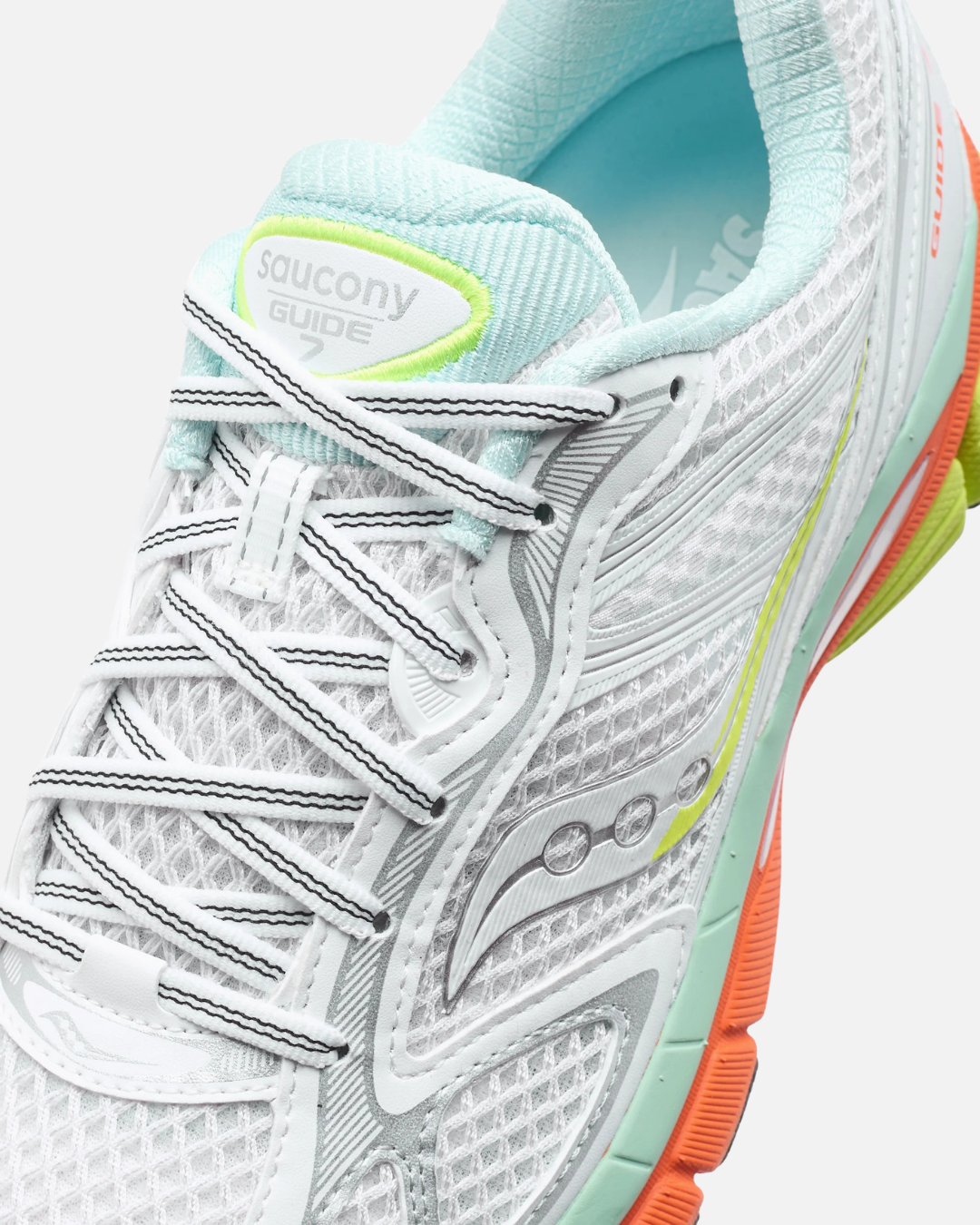 Saucony Progrid Guide 7 - Blanc/Jaune/Orange