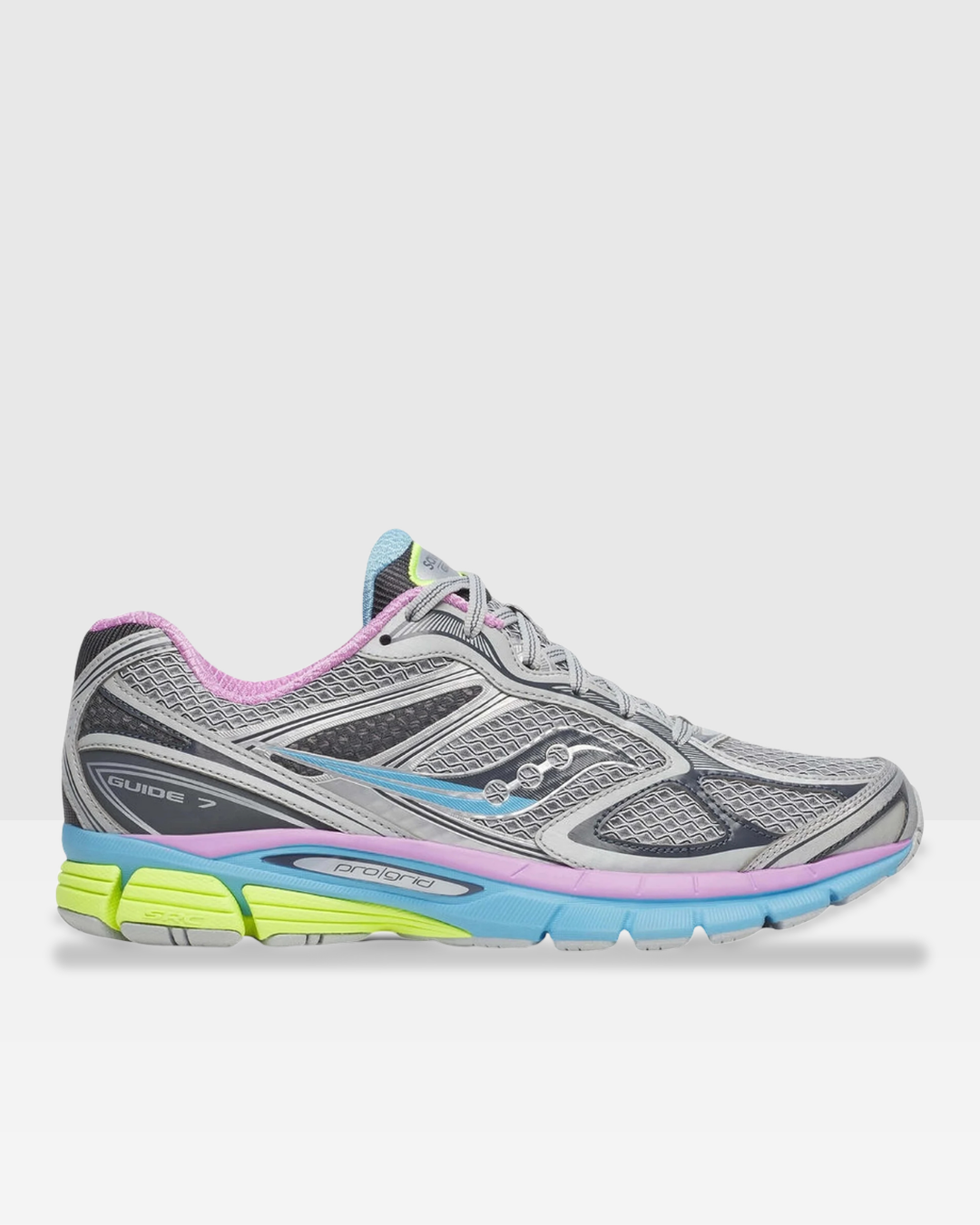 Saucony Progrid Guide 7 - Gris/Rose/Bleu/Jaune