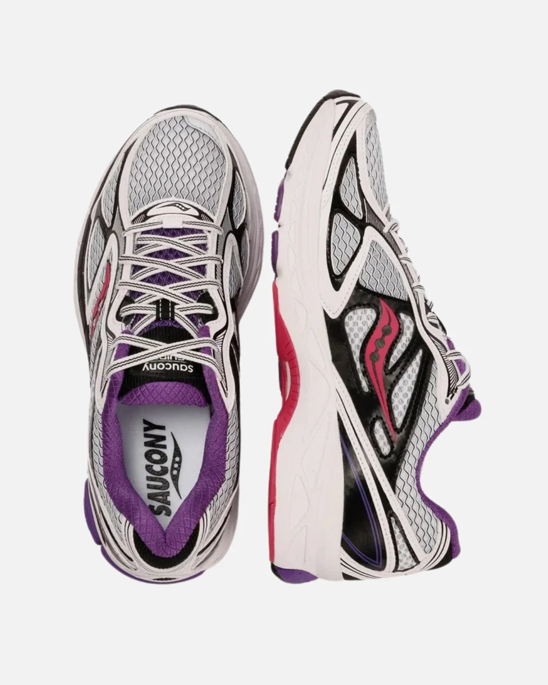 Saucony ProGrid Guide 7 - Gris/Violet/Rouge