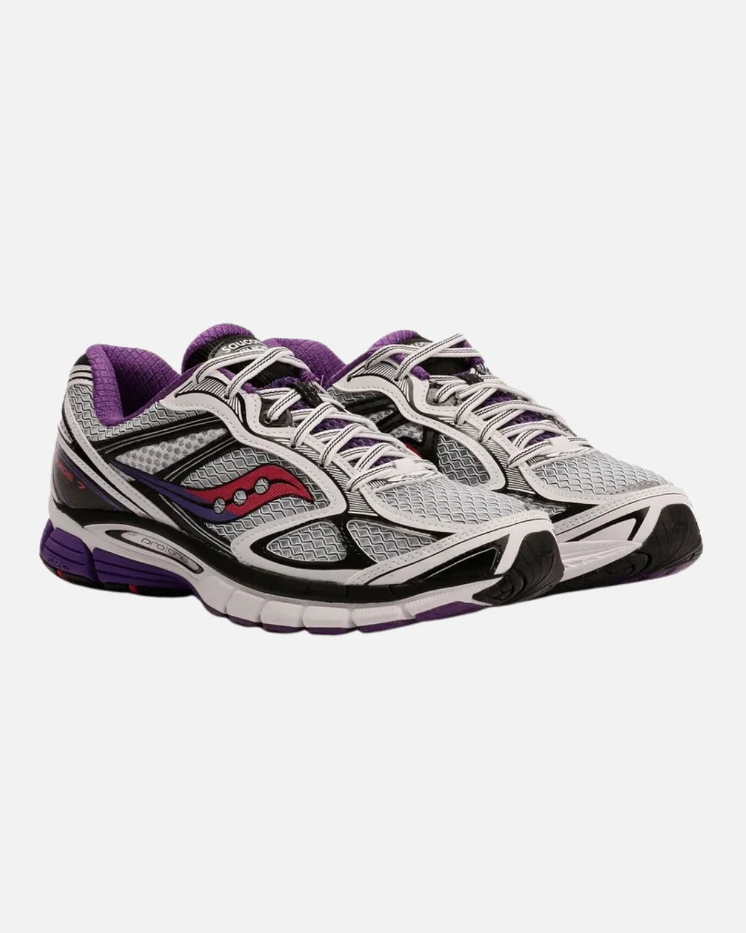 Saucony ProGrid Guide 7 - Gris/Violet/Rouge