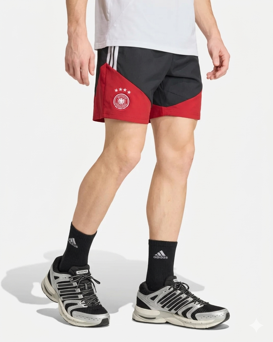 Short d'entrainement Allemagne Coupe du Monde 2026 - Noir/Rouge