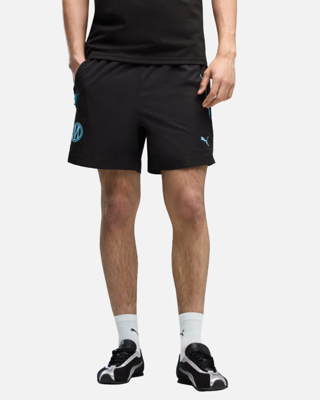 Short d'entrainement OM 2026/2027 - Noir/Bleu