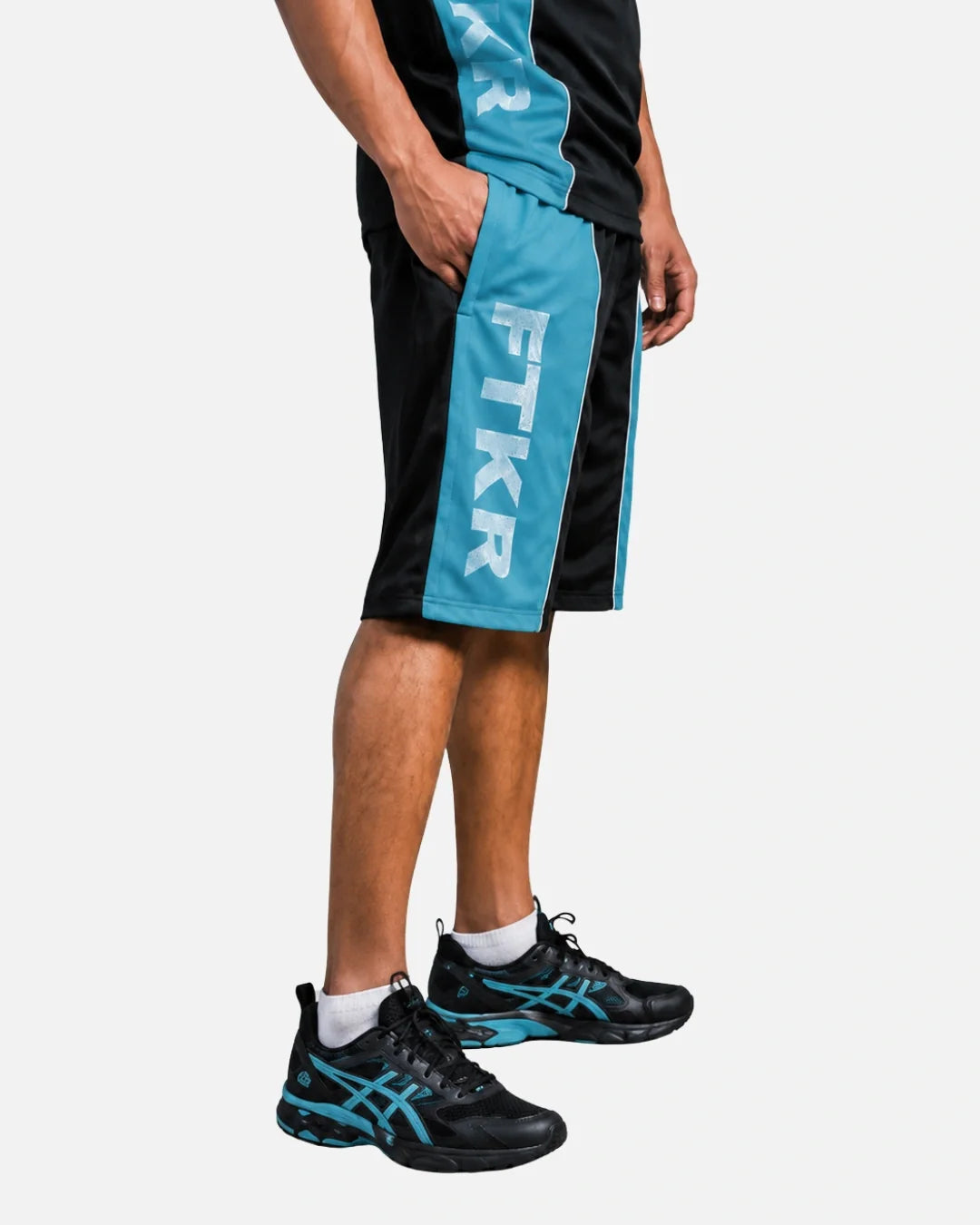 Short FK Mesh - Noir/Bleu Ciel/Blanc