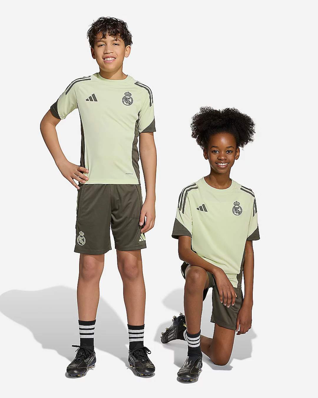 Short d'entrainement Real Madrid Junior 2025/2026 - Kaki/Vert