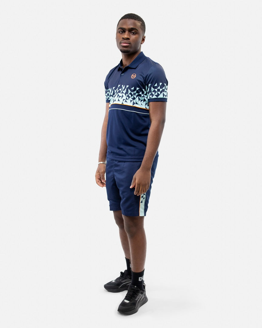 Short Sergio Tacchini Dispersa - Bleu/Orange