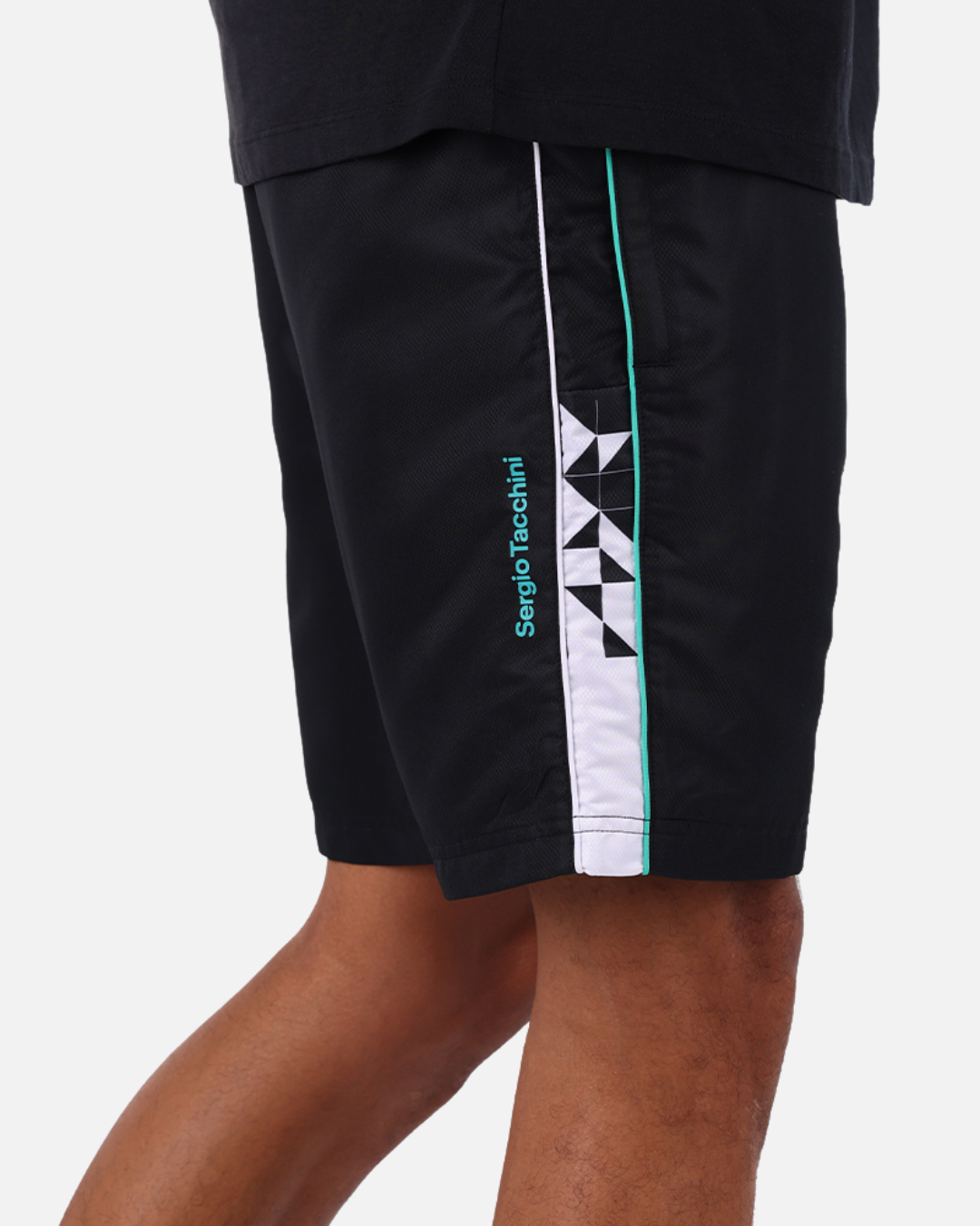 Short Sergio Tacchini Dispersa - Noir/Blanc/Bleu