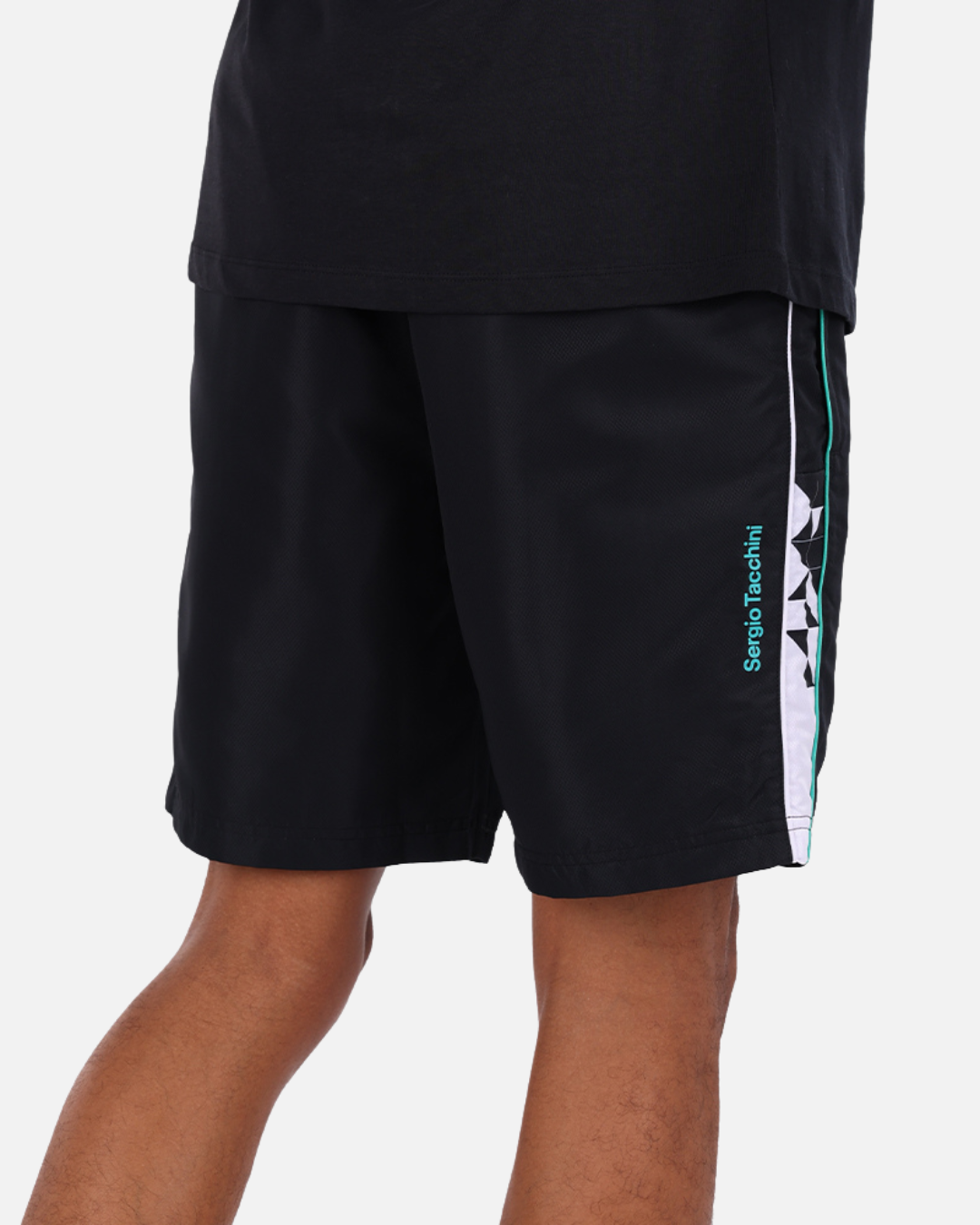 Short Sergio Tacchini Dispersa - Noir/Blanc/Bleu