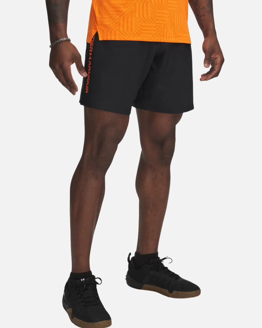 Short Under Amour Tech  Wordmark - Noir/Orange
