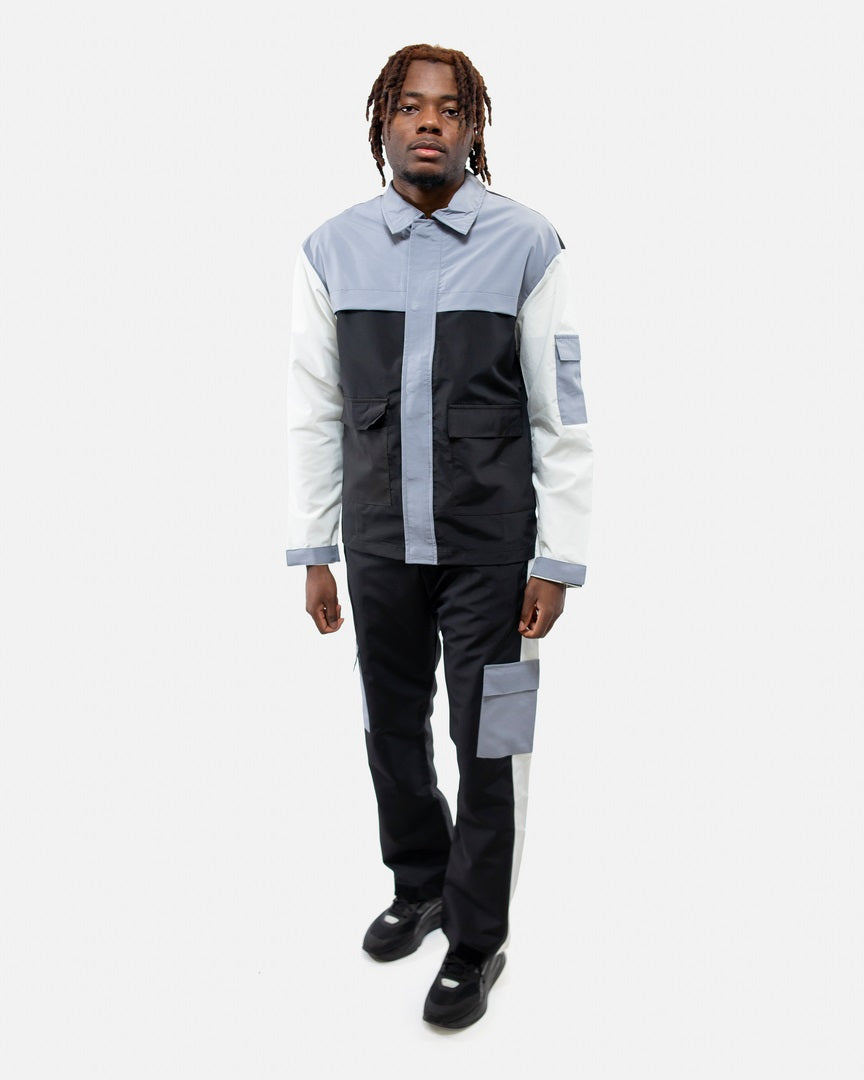 Survêtement ADJ - Blanc/Noir/Gris