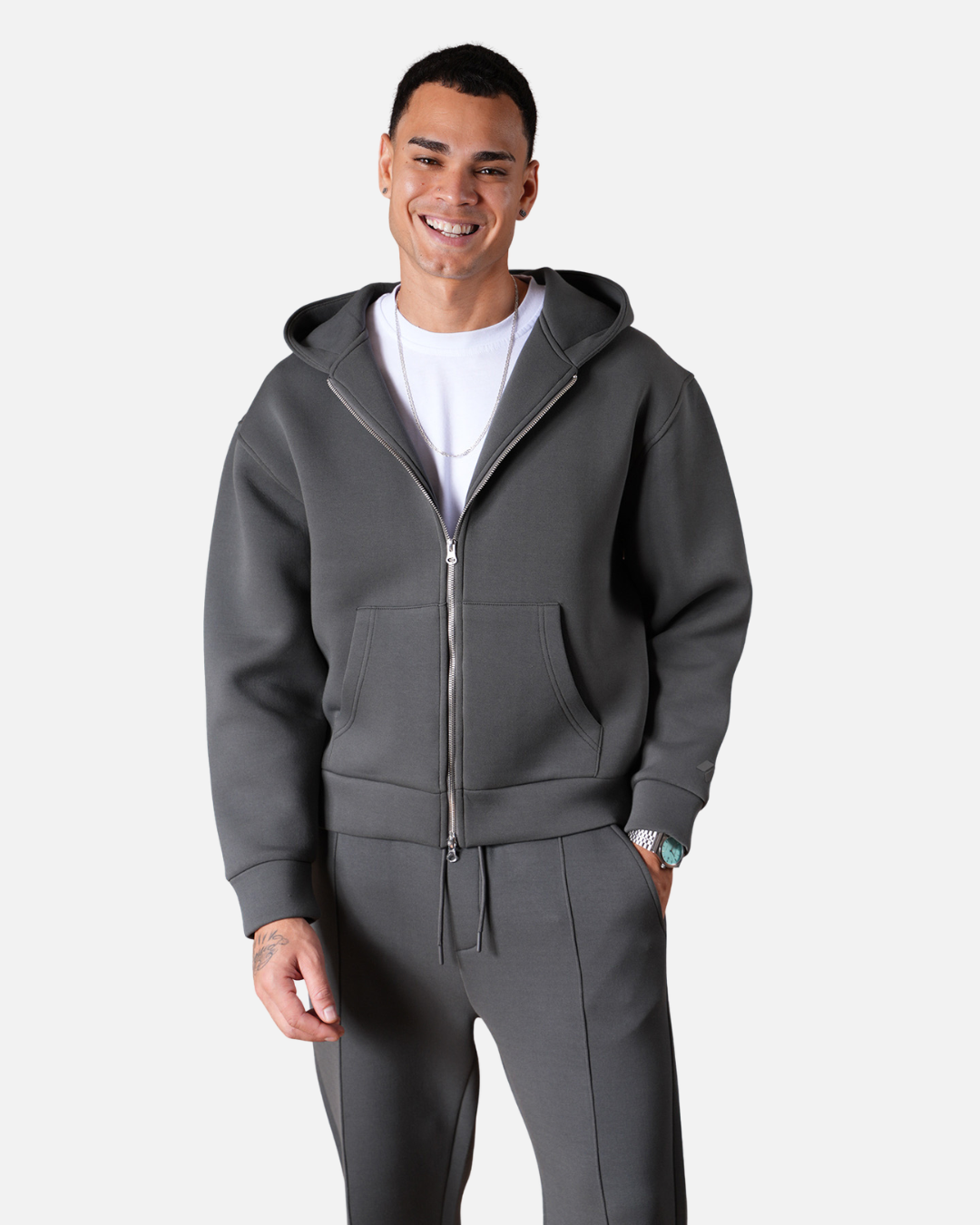 Survêtement Basic Homme Oversize – Gris Anthracite