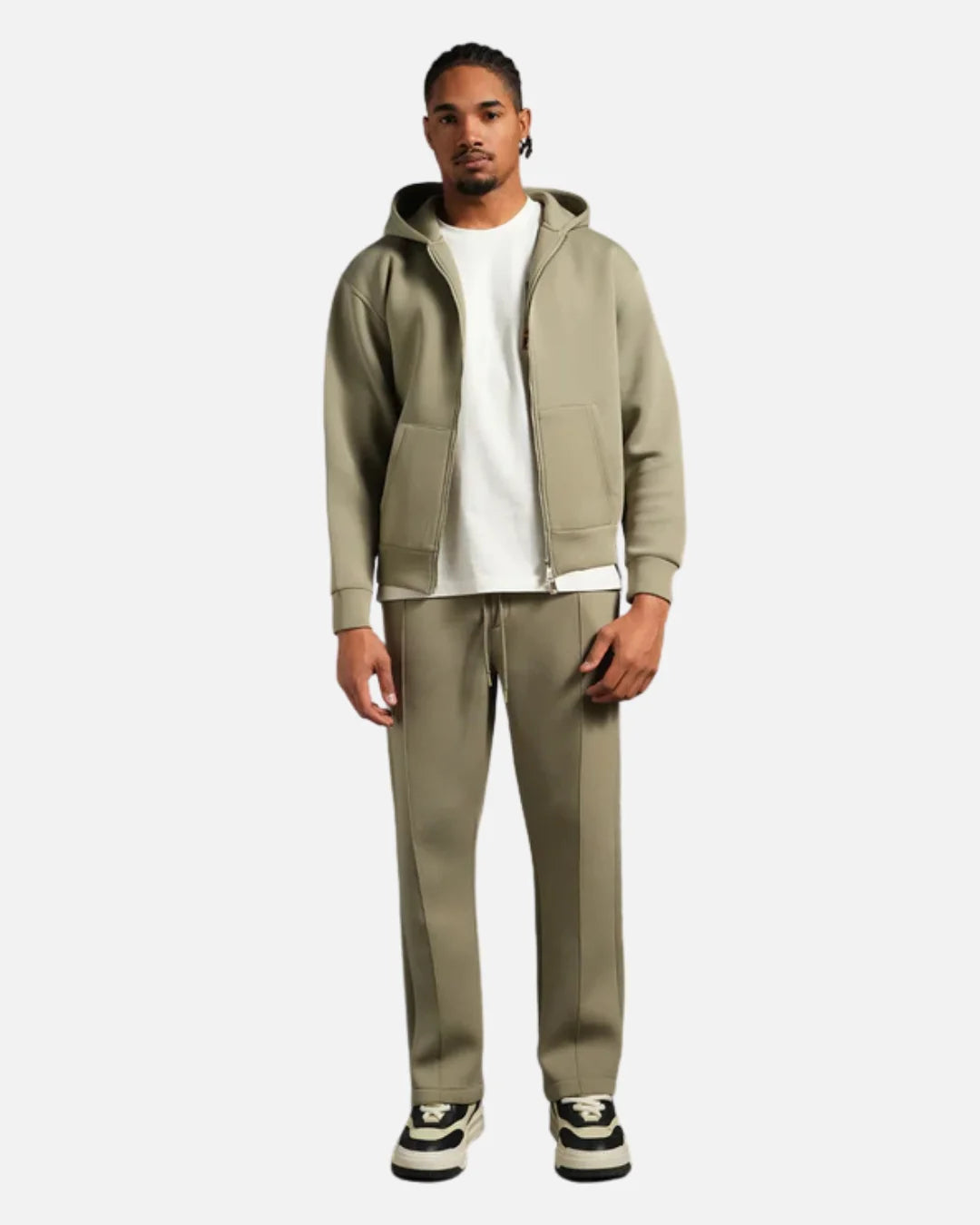 Survêtement Basic à Capuche Zip - Vert