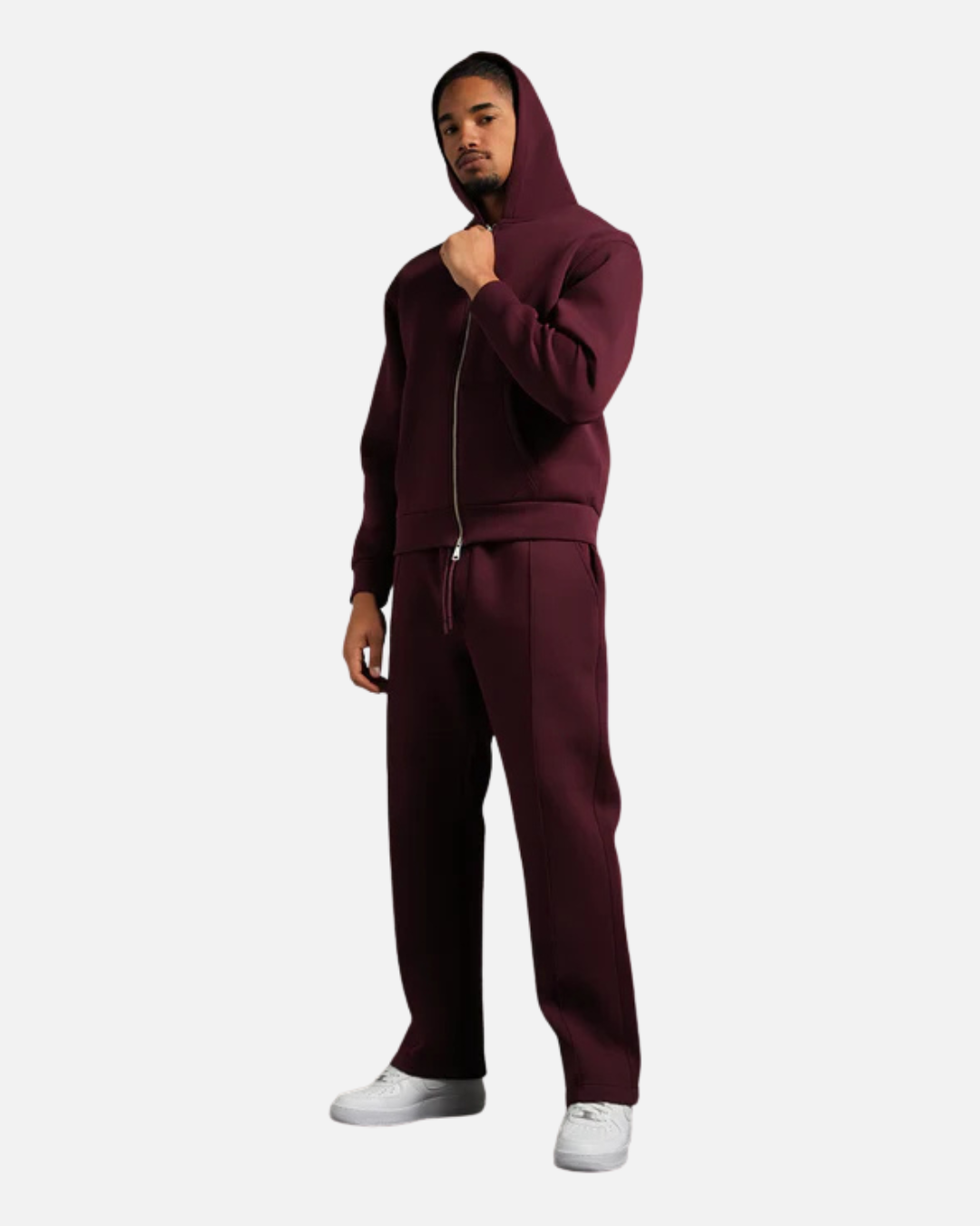 Survetement Basic à Capuche Zip - Bordeaux