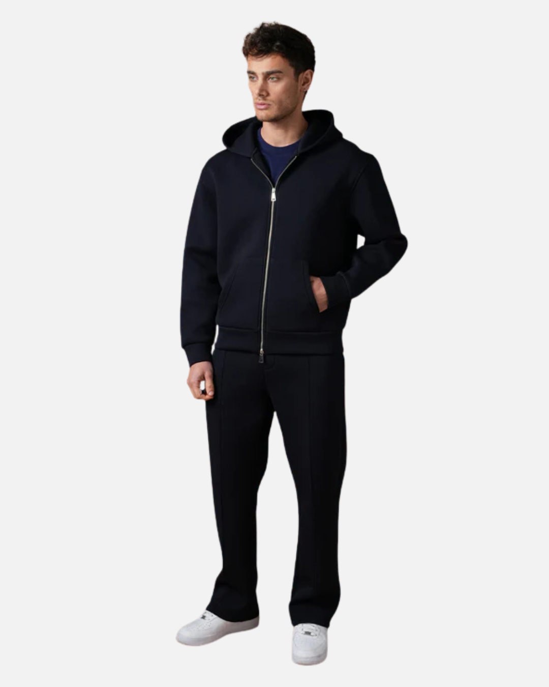 Survetement Basic à Capuche Zip - Marine