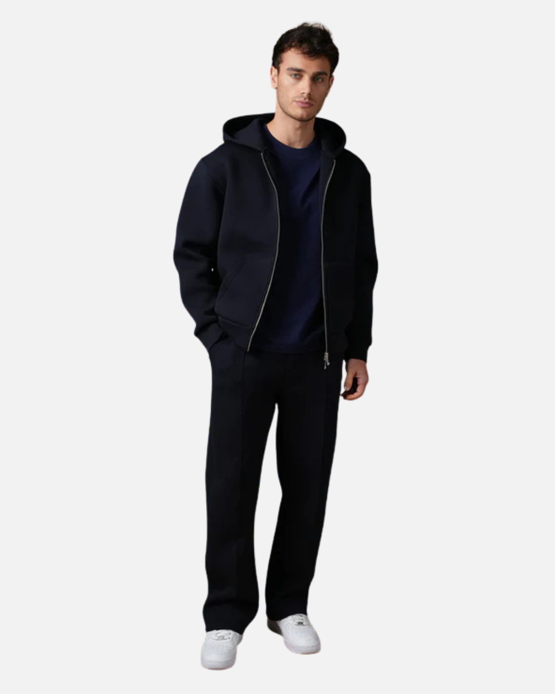 Survetement Basic à Capuche Zip - Marine