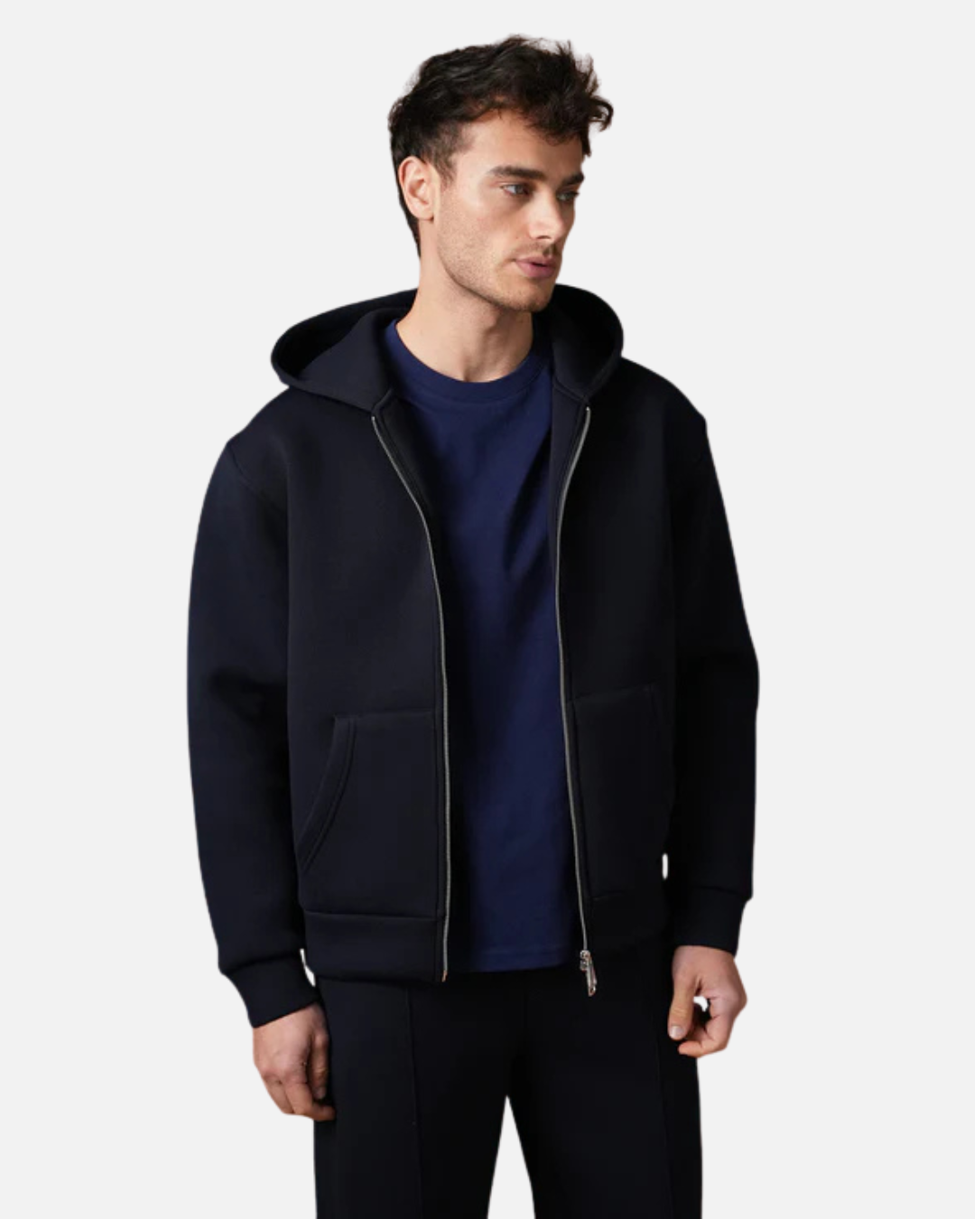 Survetement Basic à Capuche Zip - Marine