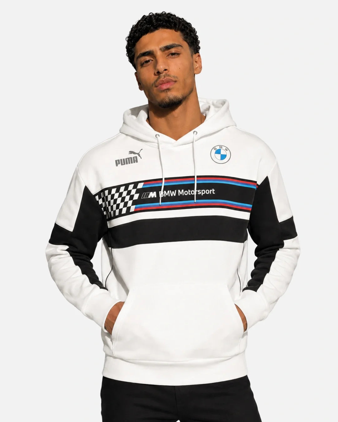 Sweat à capuche Puma BMW M Motorsport - Blanc/Noir