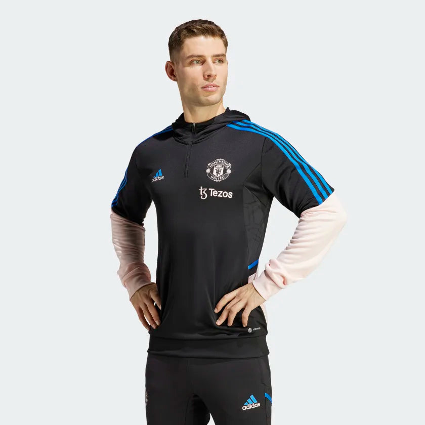 Sweat à capuche Manchester United Condivo - Noir/Bleu/Beige