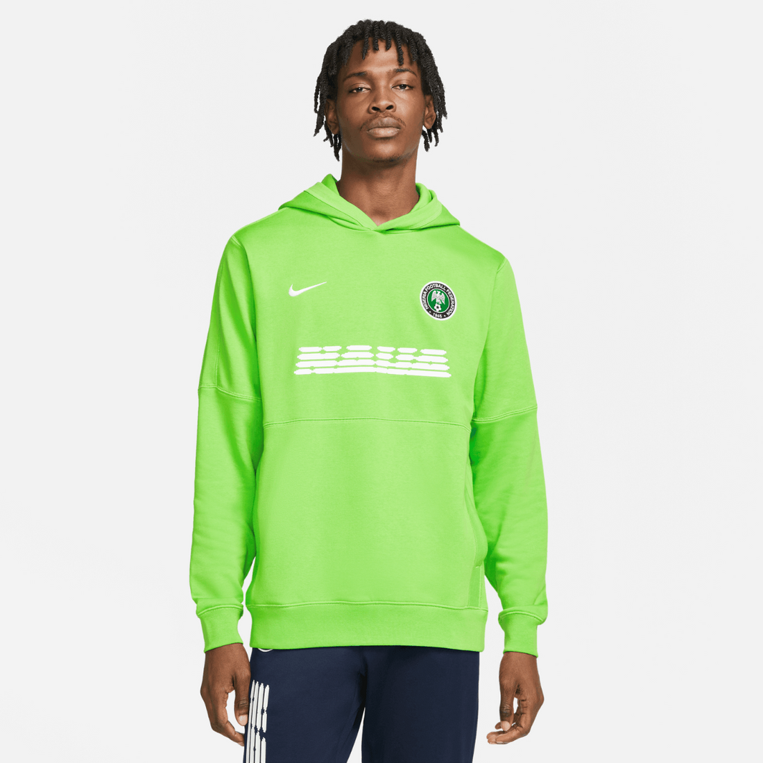 Sweat à Capuche Nigeria - Vert/Blanc