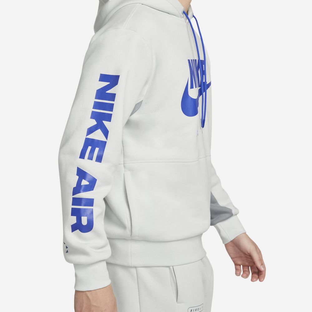 Sweat à capuche Nike Air Fleece - Gris/Bleu