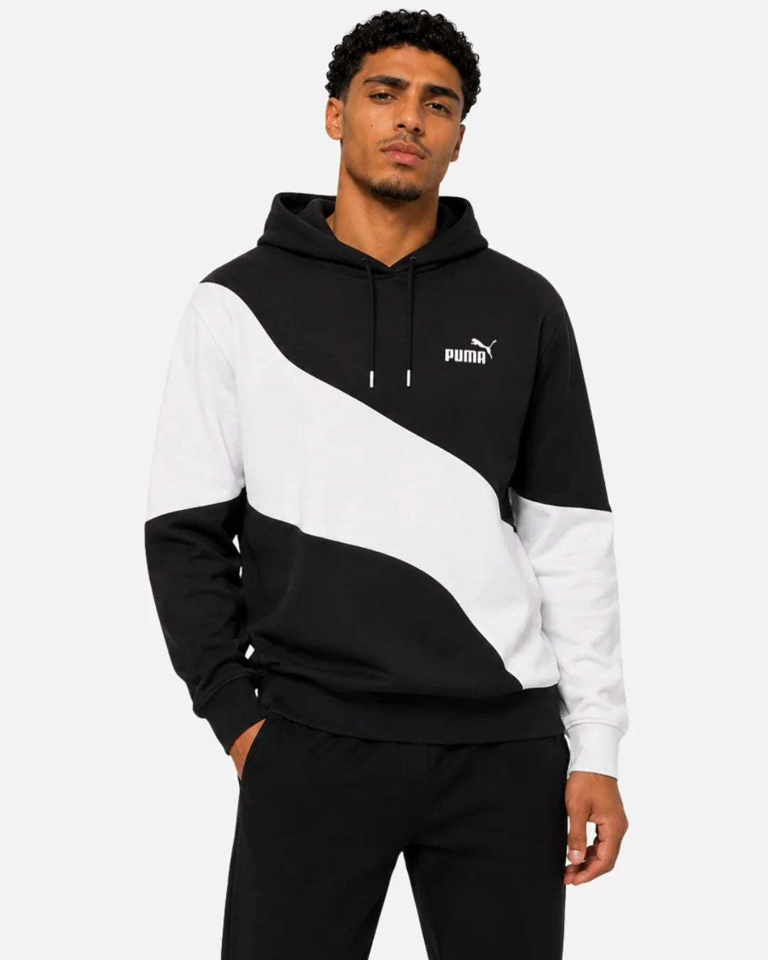 Sweat à capuche Puma Power - Noir/Blanc