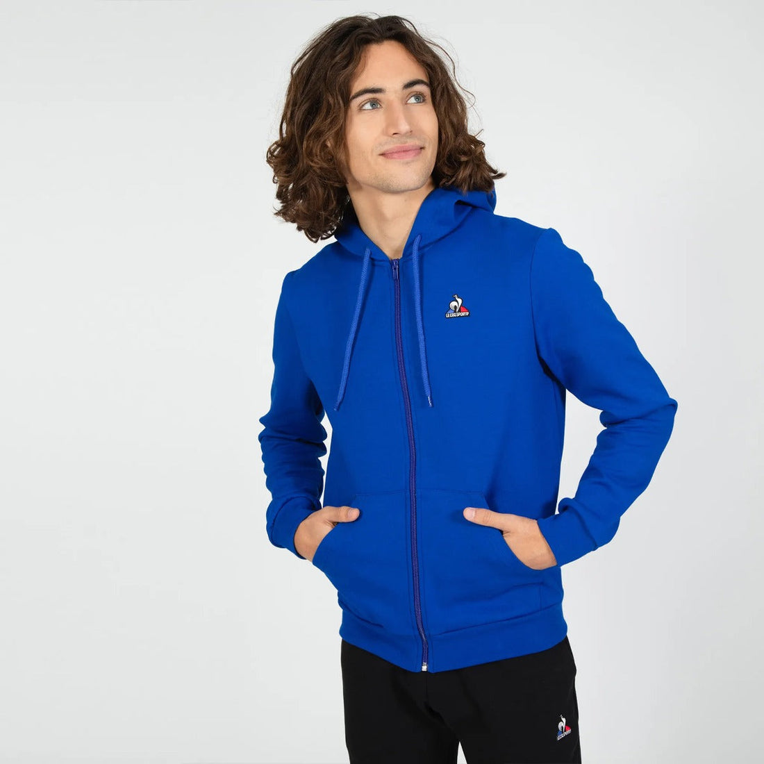 Sweat à Capuche Zippé Le Coq Sportif Essentiels - Bleu