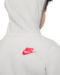 Sweat Nike Sportswear Ampliffy Enfant - Blanc/Gris/Rouge