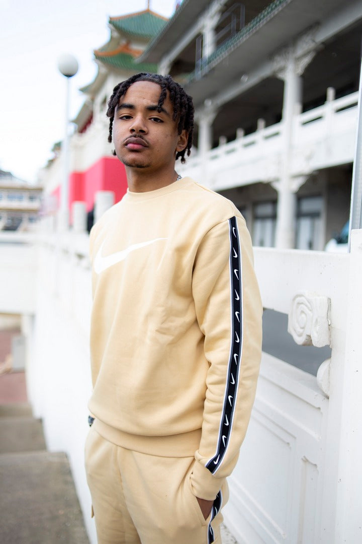 Sweat Nike Sportswear Fleece - Beige/Blanc/Noir