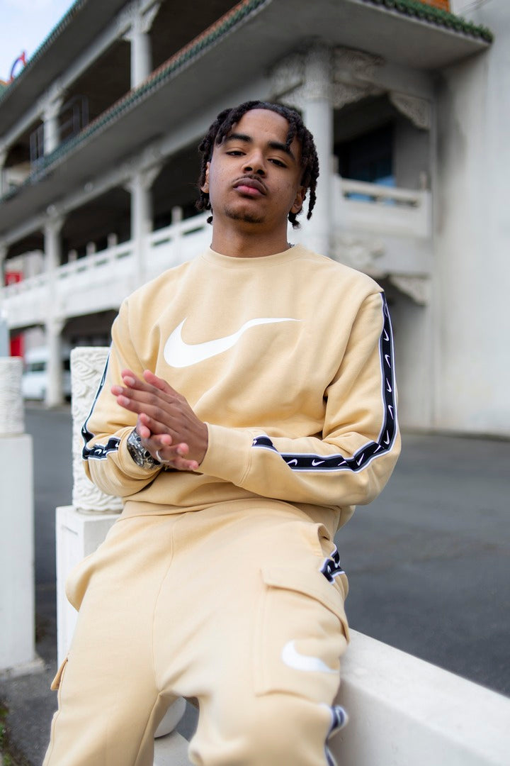 Sweat Nike Sportswear Fleece - Beige/Blanc/Noir