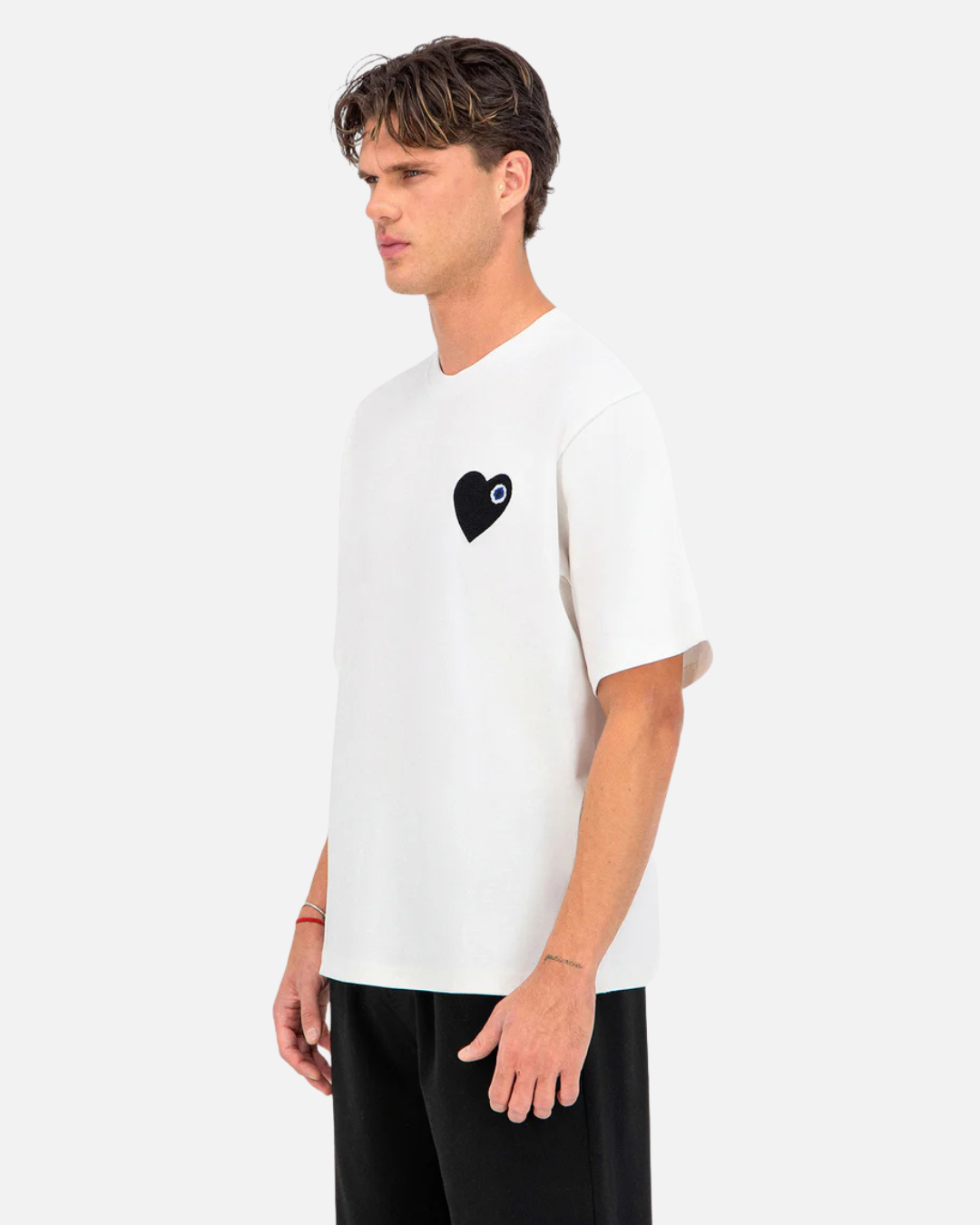T-Shirt ADJ PARIS Cœur Chic - Blanc/Noir