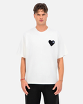 T-Shirt ADJ PARIS Cœur Chic - Blanc/Noir