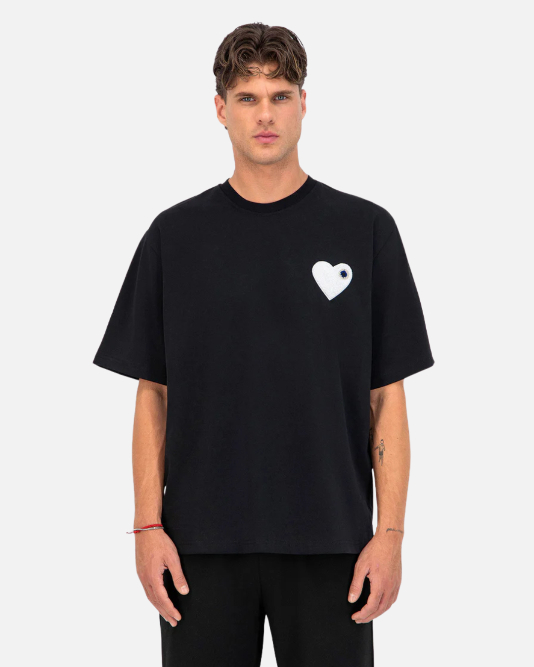 T-Shirt ADJ PARIS Cœur Chic - Noir/Blanc