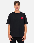 T-Shirt ADJ PARIS Cœur Chic - Noir/Rouge