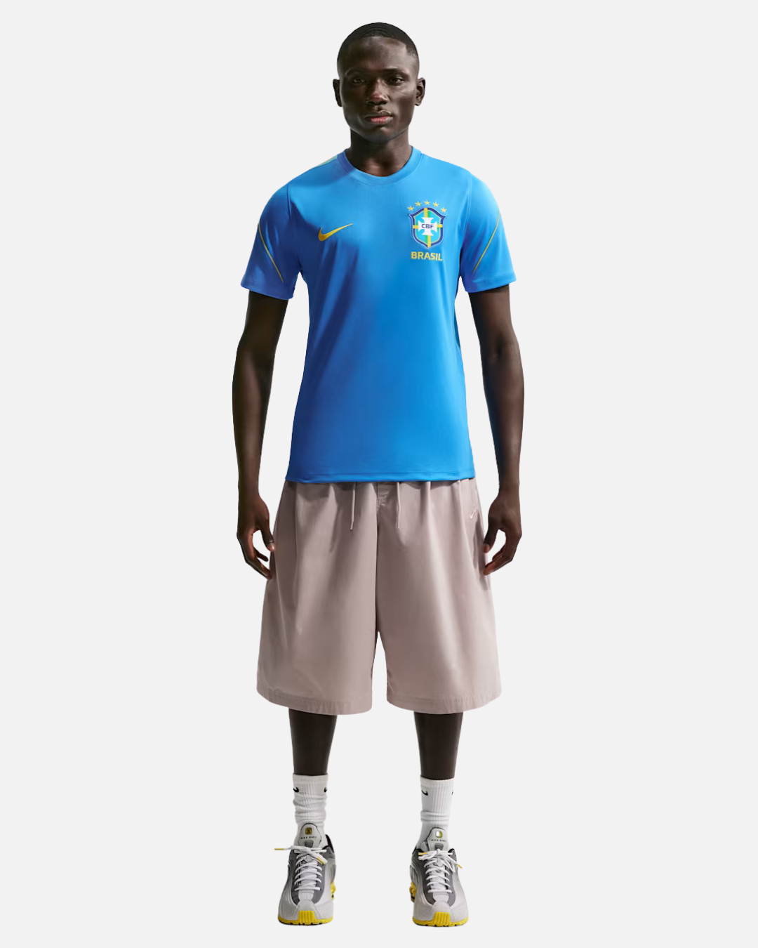 T-shirt d'entrainement Brésil Coupe du Monde 2026 - Bleu/Jaune