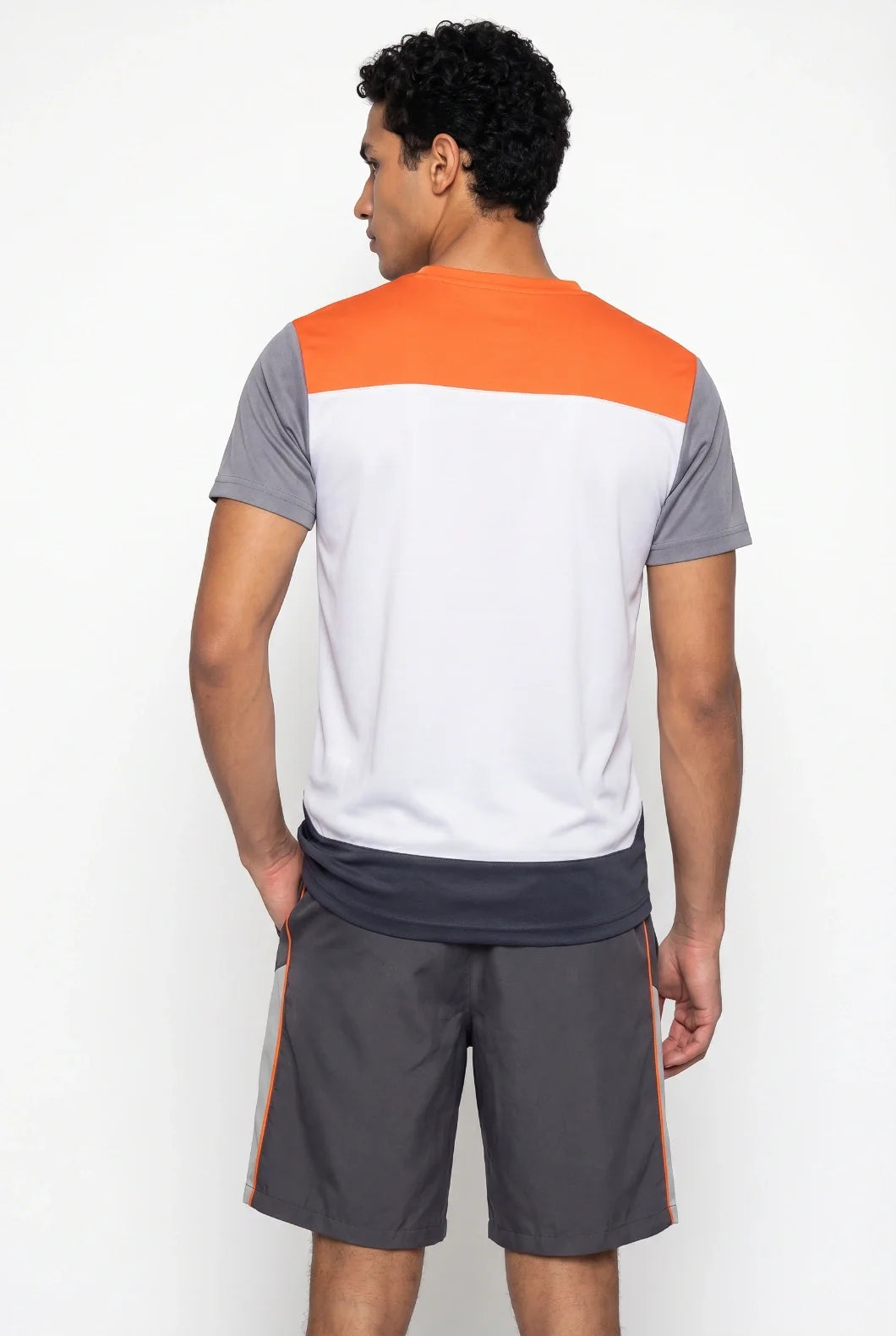 T-Shirt FK Feel - Blanc/Gris/Orange