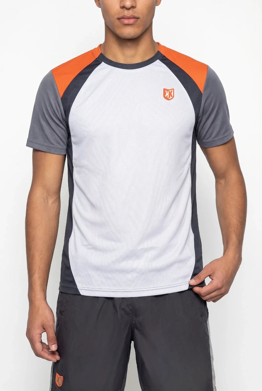 T-Shirt FK Feel - Blanc/Gris/Orange