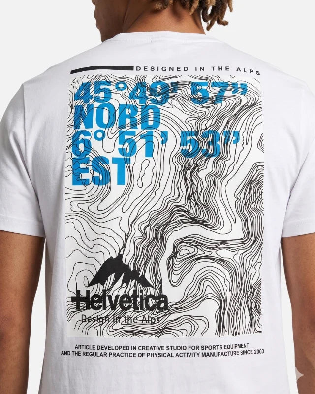 T-shirt Helvetica Detroit - Blanc