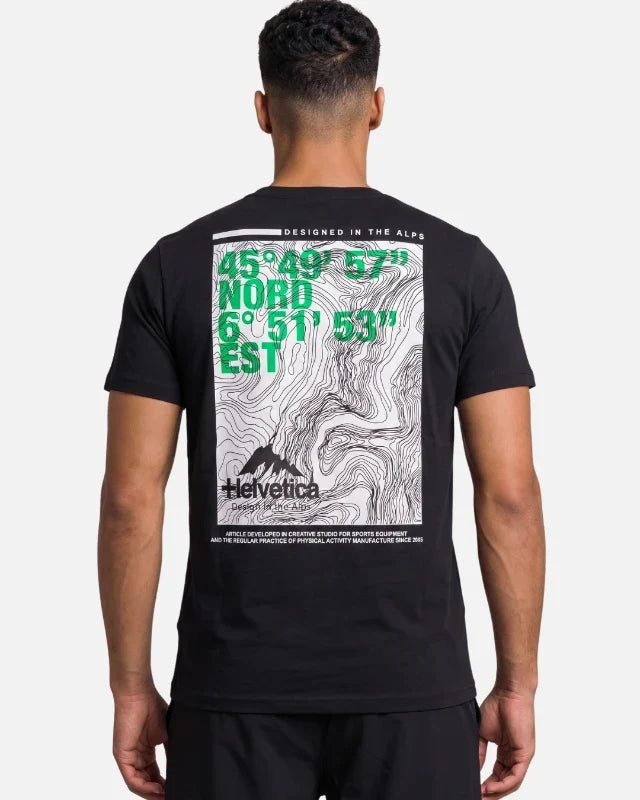 T-shirt Helvetica Detroit - Noir