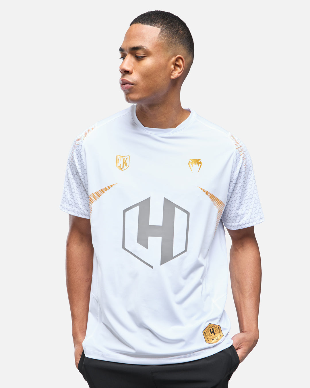 T-shirt FK x Venum Hexagone MMA - Blanc/Doré