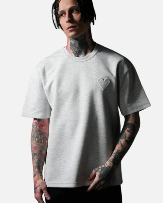 T-shirt Cœur - Gris
