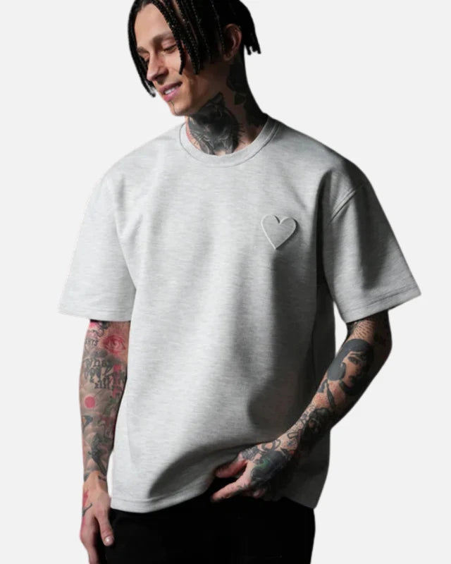 T-shirt Cœur - Gris