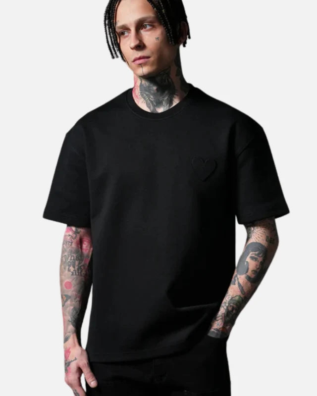 T-shirt Cœur  - Noir