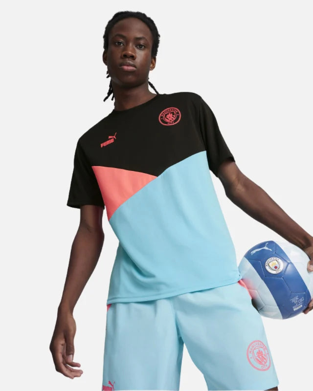 T-shirt Manchester City - Noir/Rose/Bleu