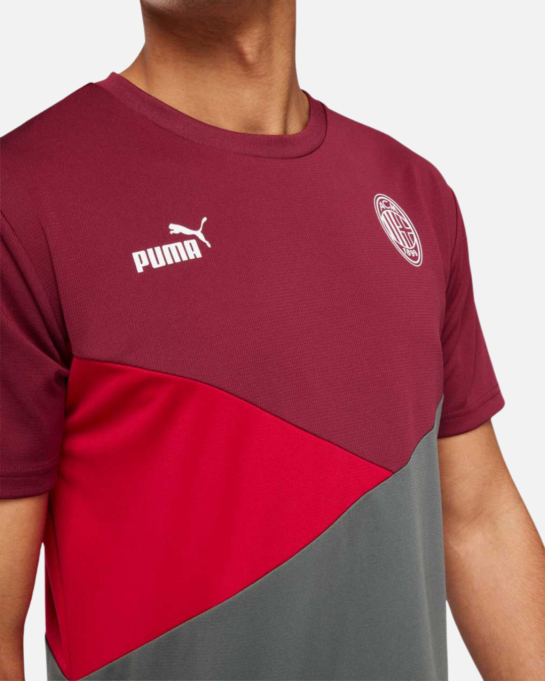 T-shirt Milan AC - Rouge/Gris